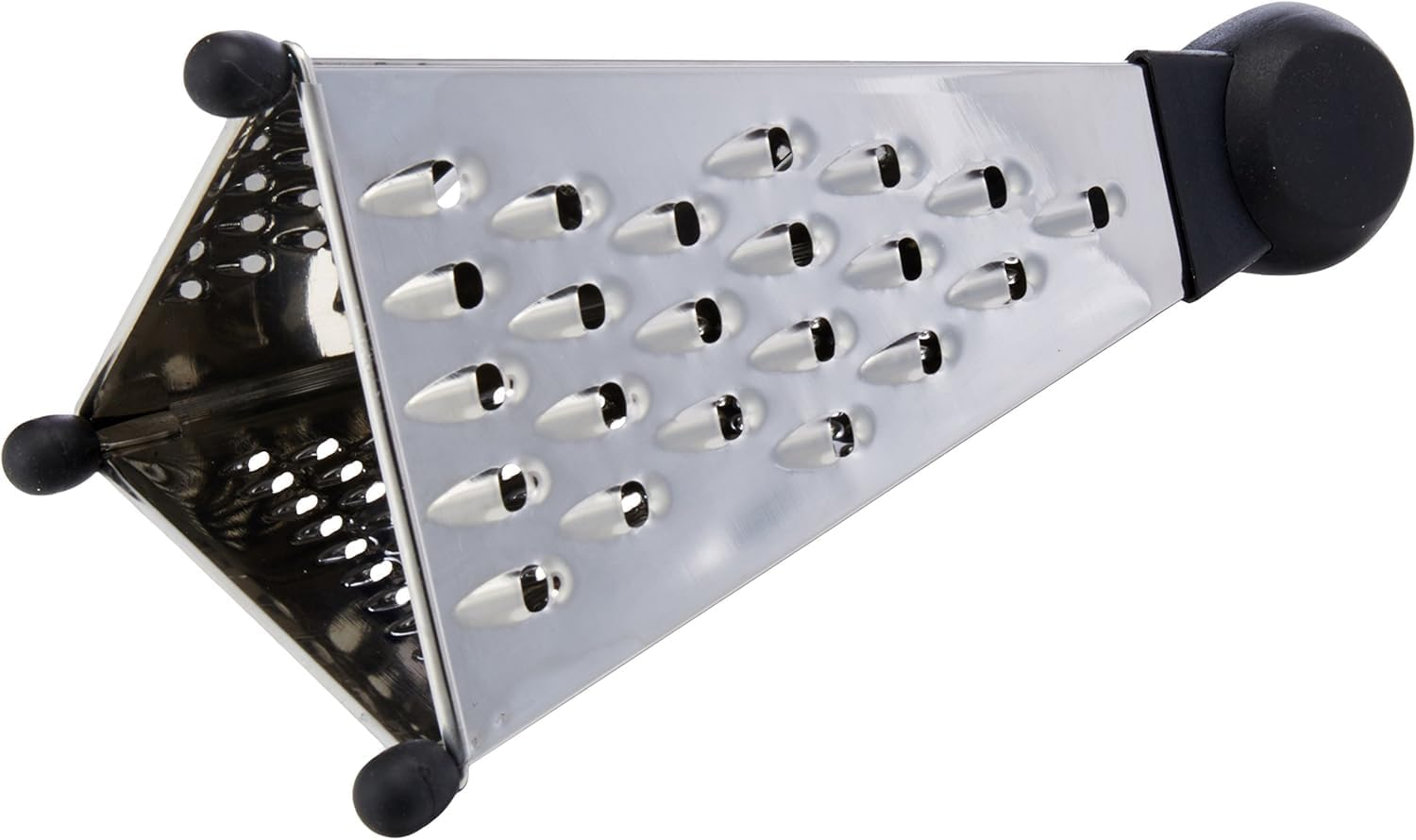 Avanti Lifestyle 3 Way Triangular Stainless Steel Grater, 20 Cm Size Silver/Black image number 1