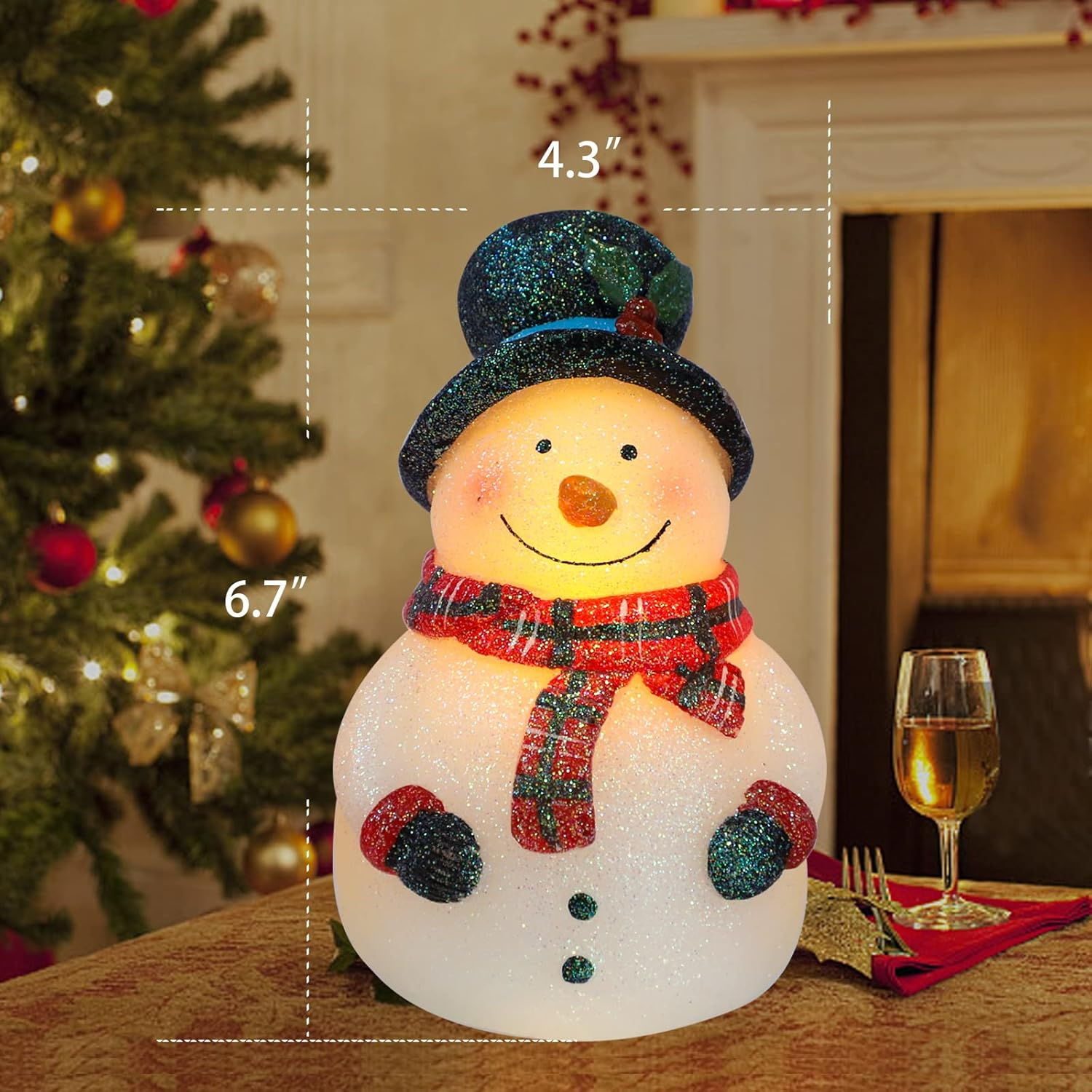 Impress Life Christmas Snowman Flameless Candles with Remote, Holiday Theme LED Candles, Battery Operated Real Wax Candles for Bedroom Party Winter Xmas Decor - Set of 3 image number 5