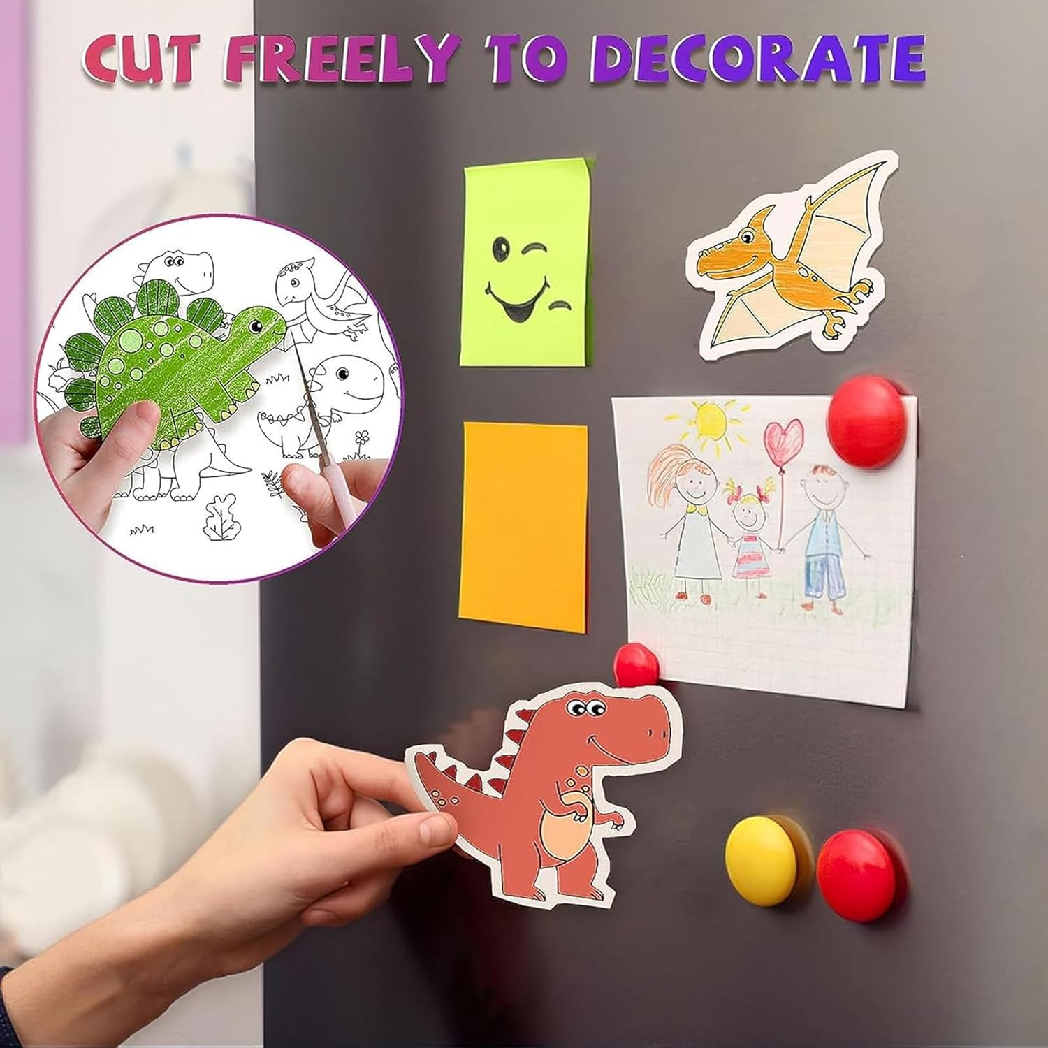 MYLEUS 2 PCS 118X11.8 Inch Coloring Paper Roll for Kids,Sticky Drawing Paper Roll, DIY Drawing Color Filling Paper, Educational Toys,Kids Birthday Christmas Party(Vehicle & Food) image number 4