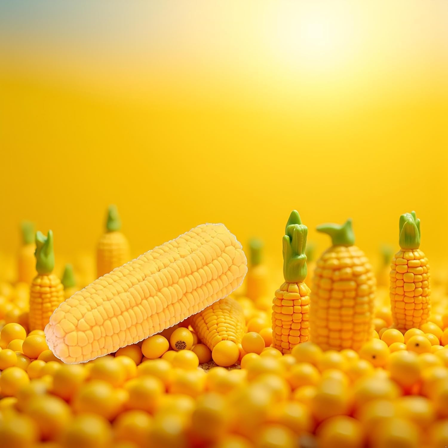 Hehglng Pet Dog Puppy Latex Corn Shape Squeaky Bite-Resistant Interactive Play Chew Toy Pet Supplies,Dog Chew Toys Corn Squeaky Toys Aggressive Chewers for Small/Medium/Large image number 3