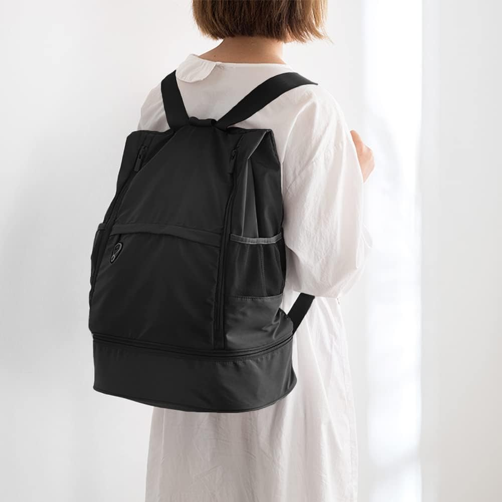 LIMHOO Gym Backpack for Women with Shoes Comparment & Wet Pocket Lighweight Travel Laptop Backpack image number 5