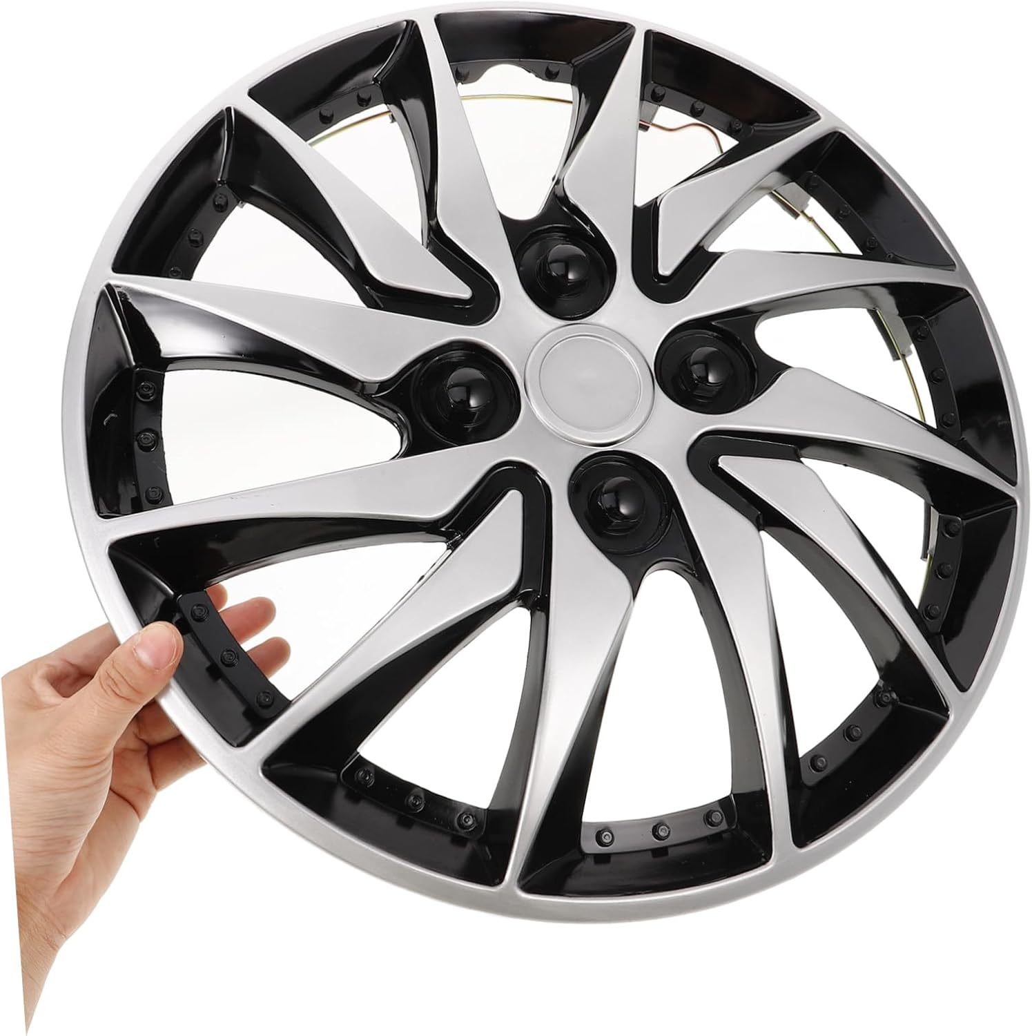 PLAFOPE Stylish Car Hubcap Set 14 Inch Wheel Rim Covers Automotive Decorative Hubcaps image number 6