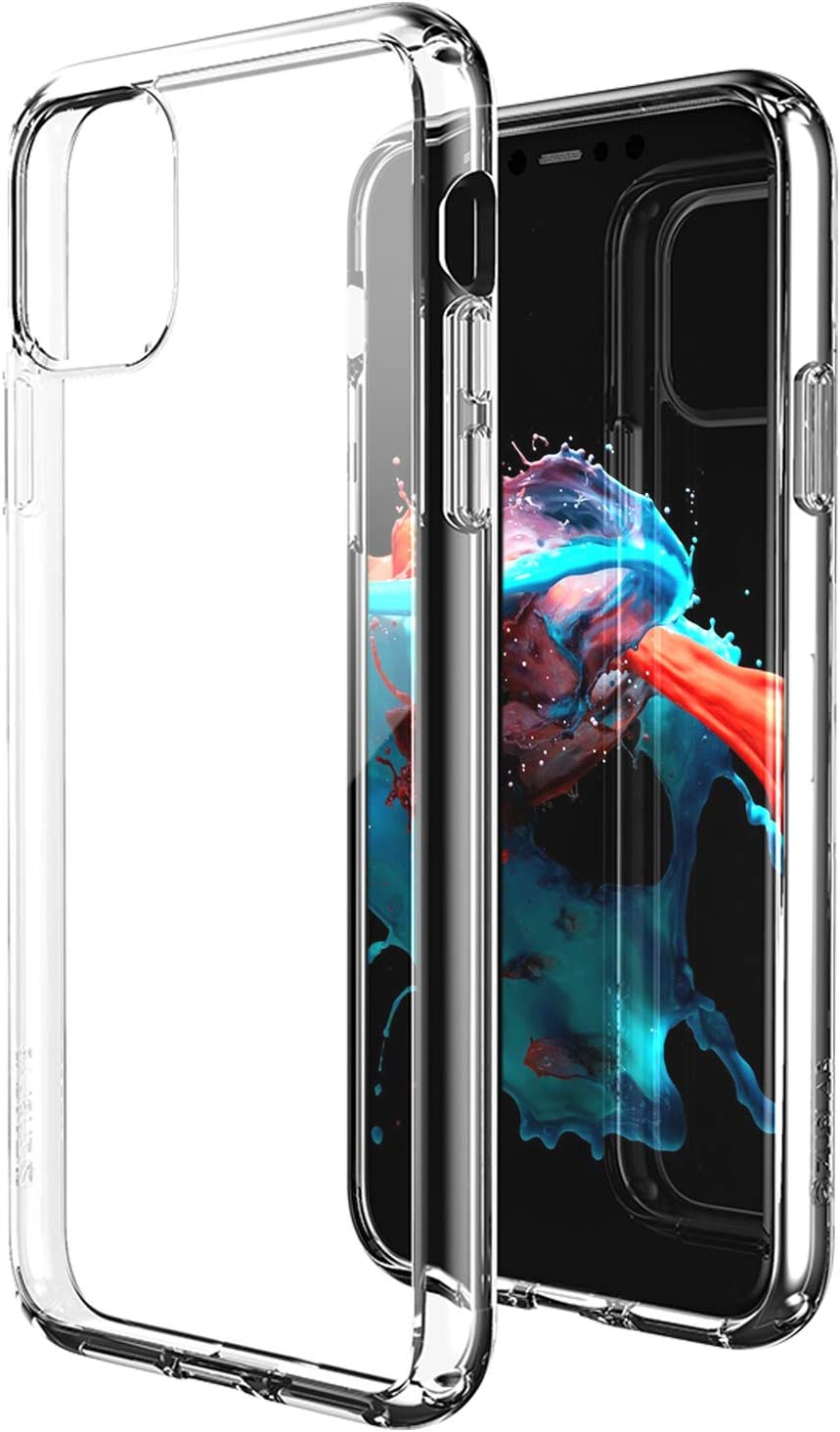 ZUSLAB Tough Fusion Case Compatible with Apple Iphone 11 Shock Absorption Rubber Bumper Protective Case Transparent Hard Back Clear Cover - Clear image number 1