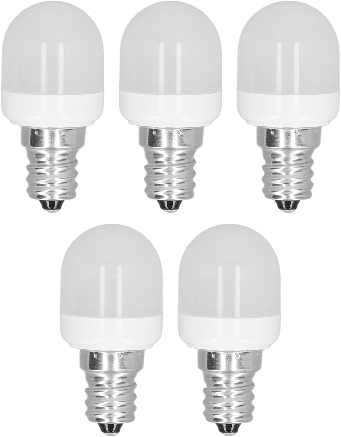 E12 Light Bulbs, Soft Light Bulbs 5Pcs AC220V E12 Wire for Ceiling Fan Lamp (Warm Light) image number 1