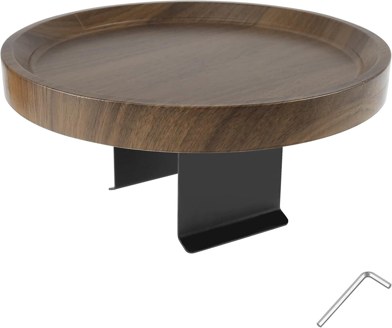 Rdjeokf Couch Arm Tray, Wooden Sofa Armrest Tray, for Wide Couches Arm, Adjustable Holder Width Cleanable Sofa Armrest Tray for Home, Armrest Table for Eating/Drinks/Snacks/Remote (Burlywood)