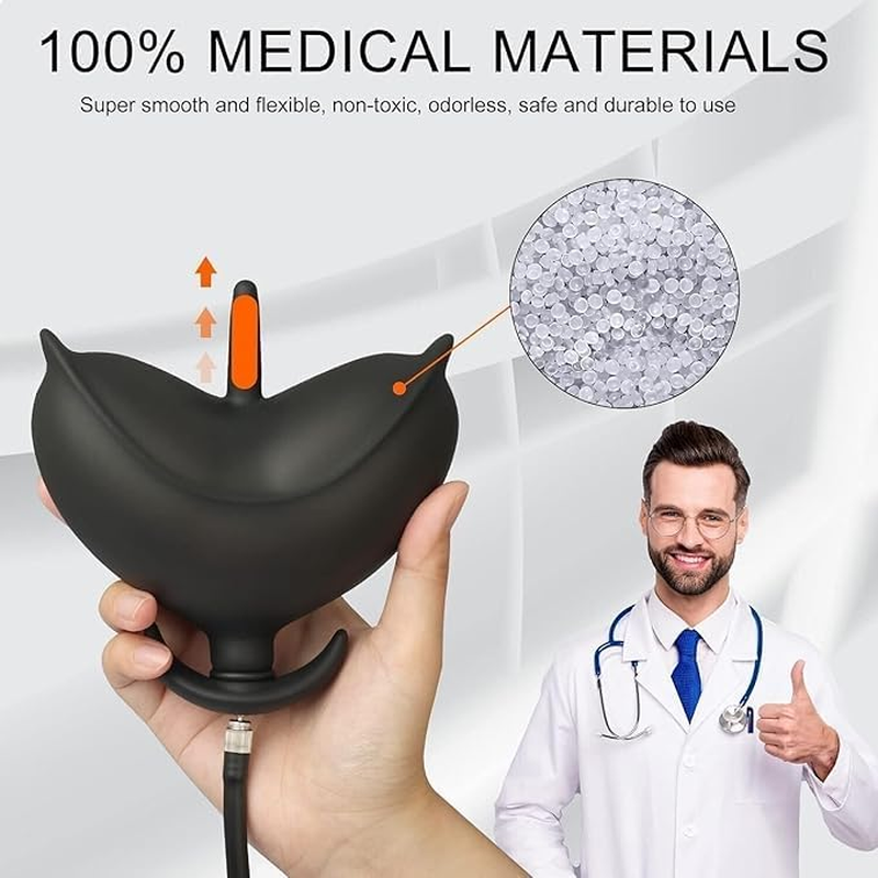 Expand Inflatable Oversized Enema Training Butt Plug Anal Toy for Adult Men Women Sex Toys image number 1