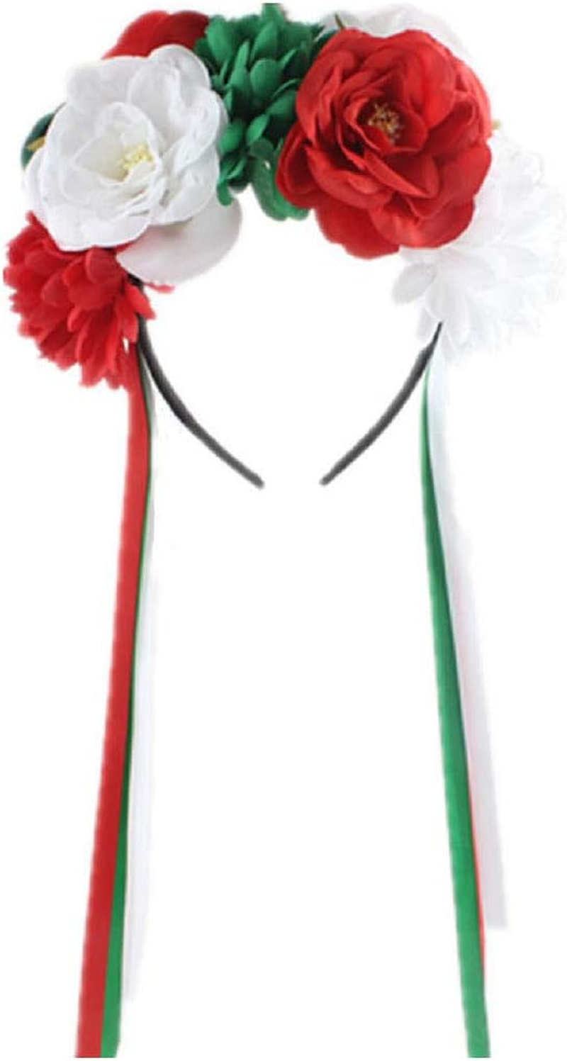 Day of the Dead Flower Crown Festival Headband Rose Mexican Floral Headpiece HC-23