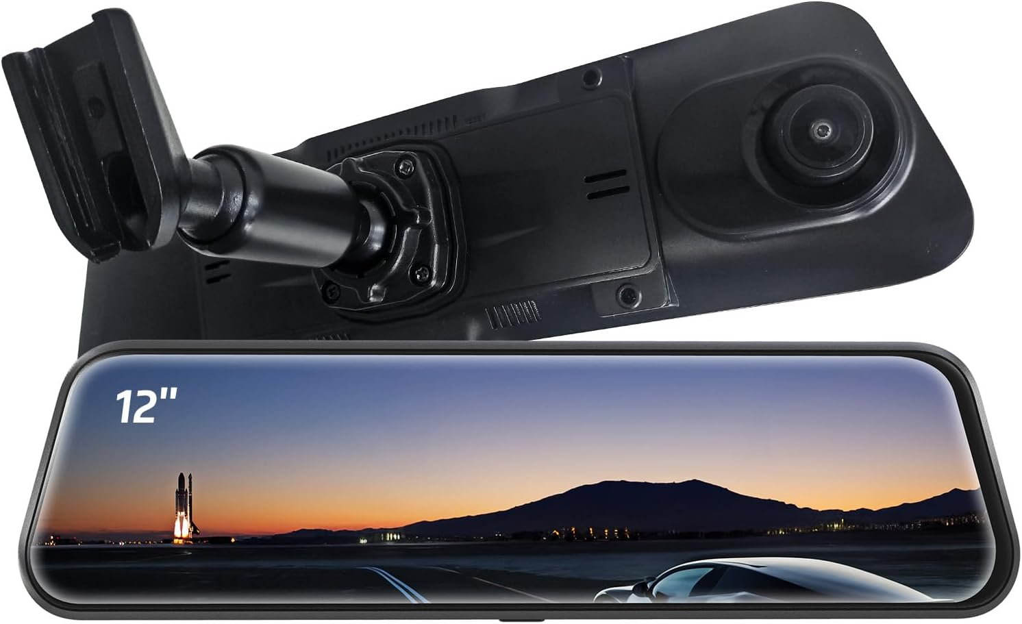 Pelsee Bracket for 12&lsquo;&rsquo; Mirror Dash Cam Rear View Dash Camera Mount image number 3