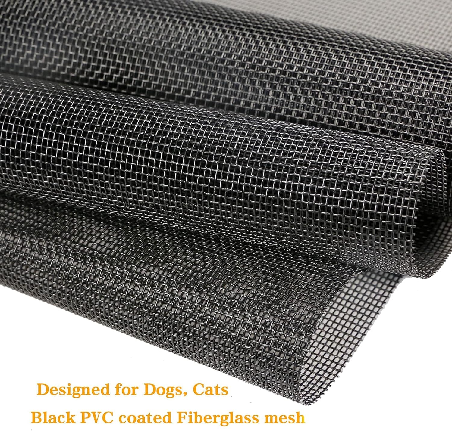 Tooltriz Pet Proof Window Screen Replacement Kit, 48&ldquo; X 100" Upgraded Thicken Charcoal Fiberglass Mesh for Sliding Pet Screen Door Repair Kit - Screen Door Protector for Dogs Patio Screen Mesh image number 6