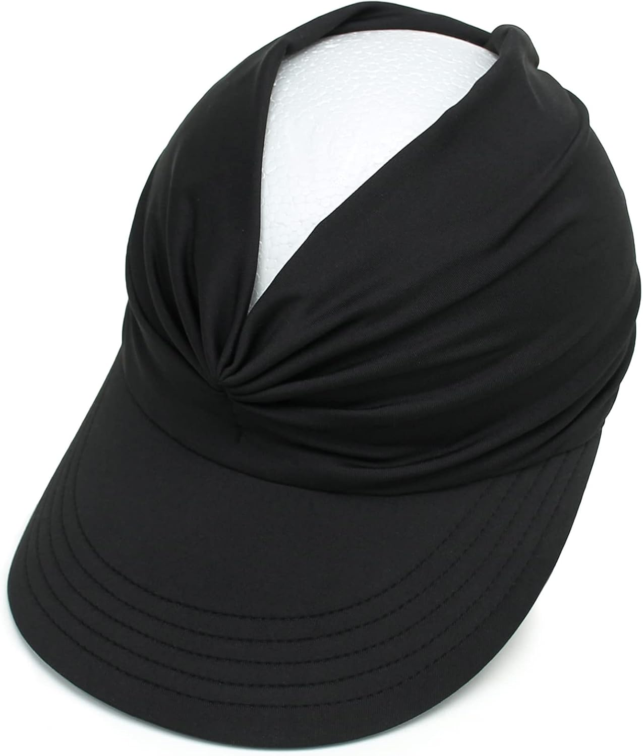 Muryobao Womens Sun Visor Hat Wide Brim Summer UPF 50+ UV Protection Beach Sport Cap - Beige image number 4