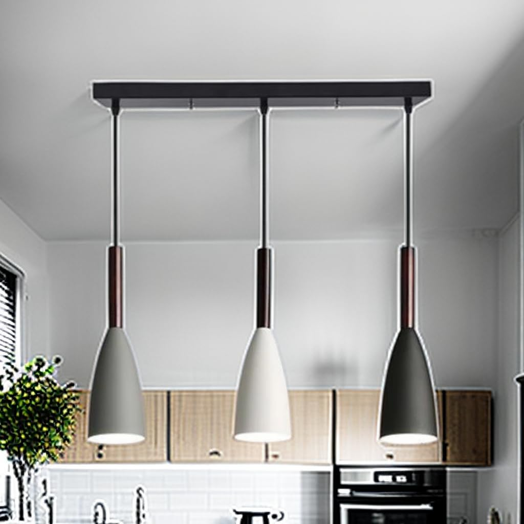 Nordic Minimalist Pendant Light Modern Hanging Lamp Dining Table Kitchen Hanging Island Lighting Fixture Chandelier LED 3 Heads Chandelier Indoor Lighting for Kitchen Island Restaurant Dining Room image number 5