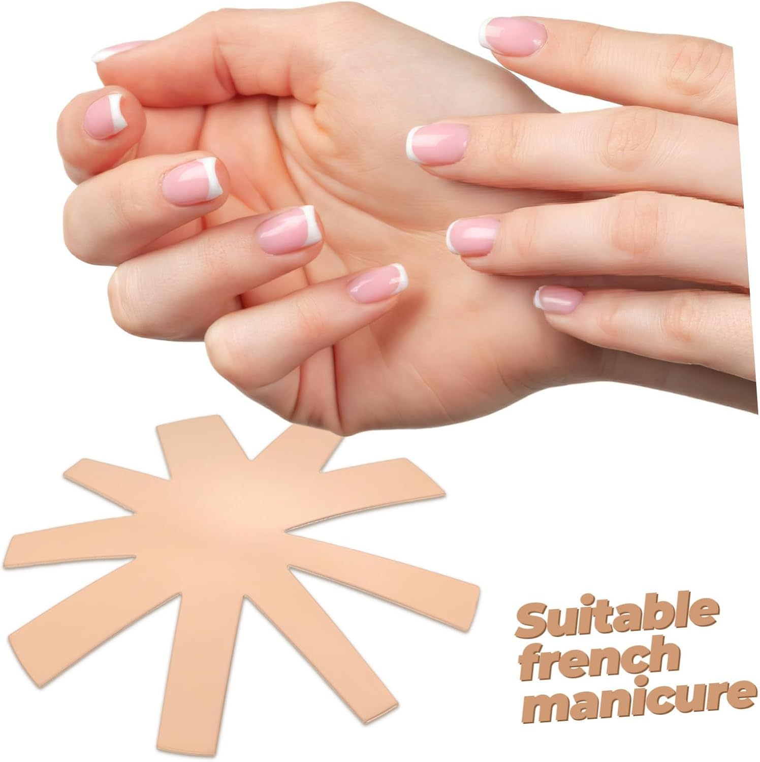 Ipetboom French Manicure Nail Template Metal Edge Trimmer Nail Shaping Tool for Precise French Tip Design Easy to Use in Stylish Rose Gold image number 5