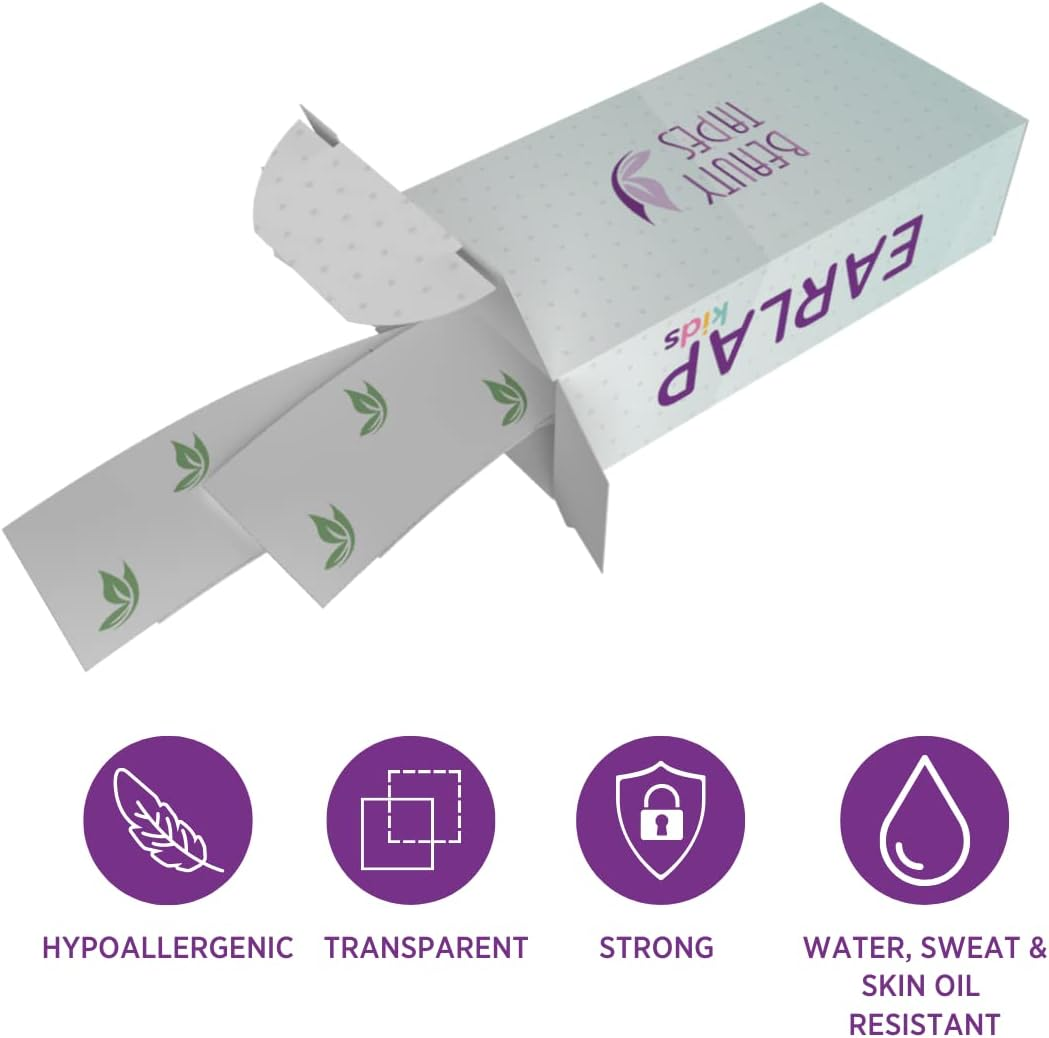 Beauty Tapes Kids Ear Corrector for Kids (12-72 Months), Protruding Ear Sticker, Protruding Ear Pinning without Surgery, Permanent Corrective Effect, Contains 20 Kids Corrector, 10 Solaps image number 4