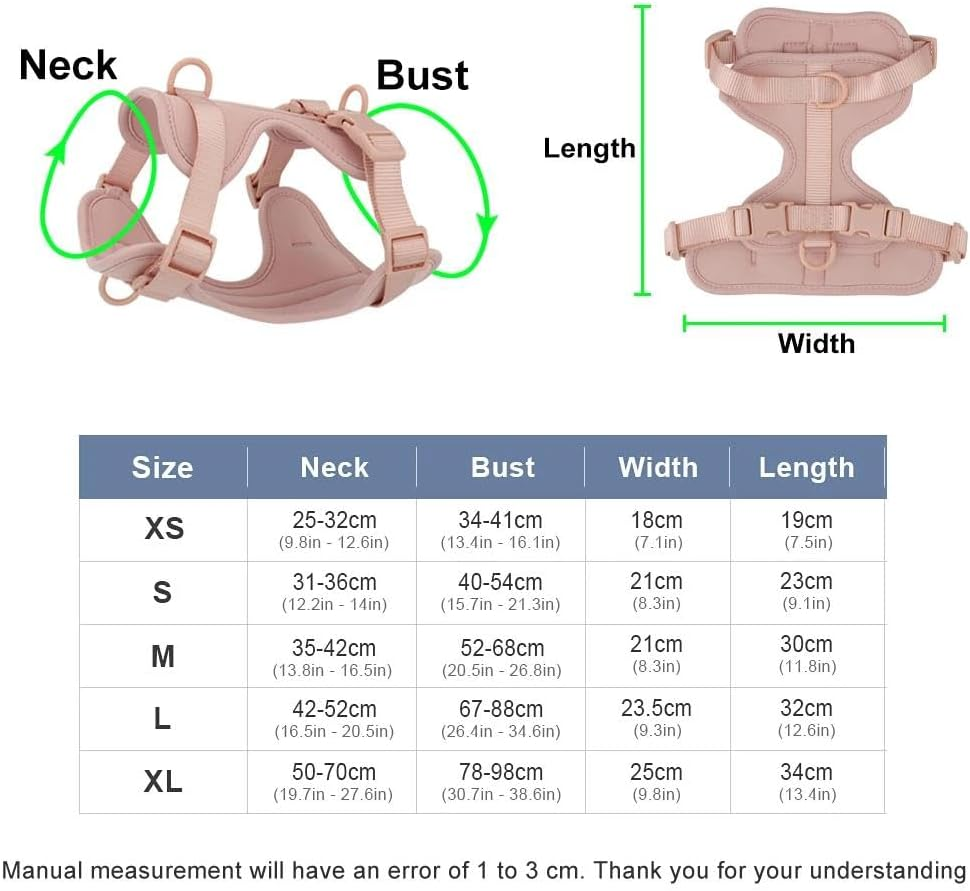 Outdoor Waterproof Dog Harness Pet Walking Training Harness Fashionable Pet Chest Harness French Bulldog Chihuahua Pug Durable Nylon Harness,F,M image number 4