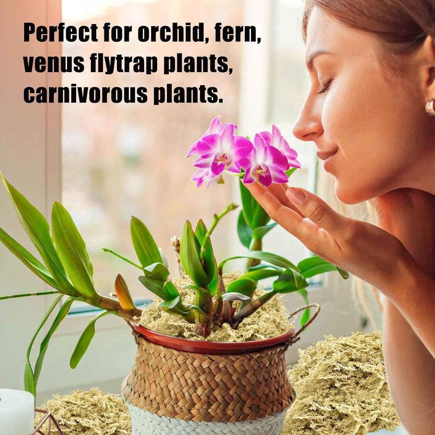 Natural Sphagnum Moss,Orchid Potting Mix | Natural Orchid Potting Mix, Perfect for Rooting Plants and Cuttings Kuitgh - 5 Pcs Standard image number 3