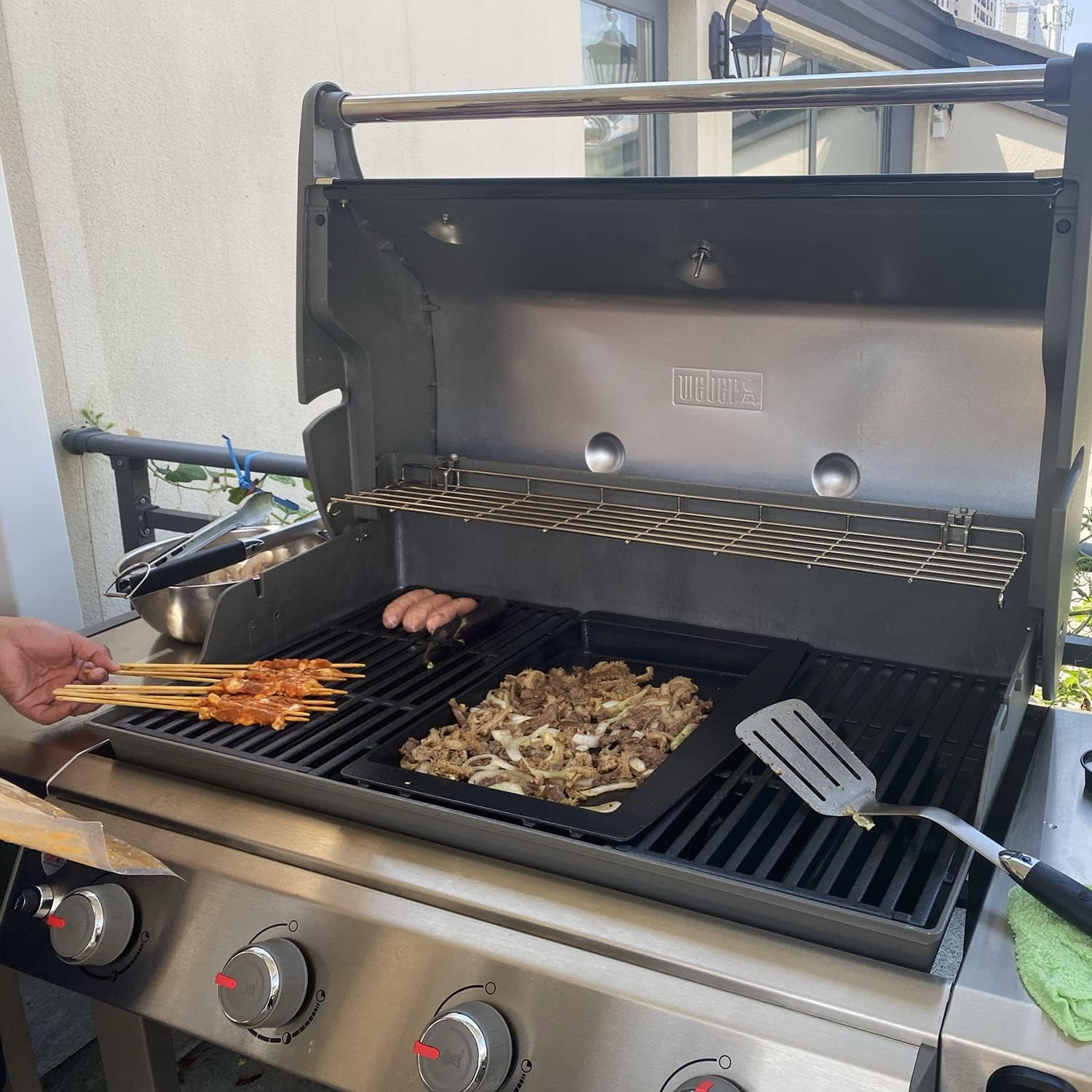 7599 Cast Iron Griddle for Weber Genesis II 300/II 600 Series Gas Grill, Replacement for Weber Genesis II LX 3/6 Series Burner Grills, Genesis II E-310/315/325/330/610 S-310/335/345 LX E/S-640 image number 3