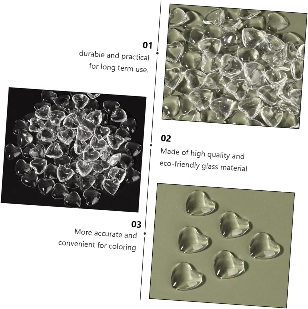 Baluue Glass Nail Polish Display Rack 100Pcs Crystal Nail Art Color Chart for Salon Use image number 3