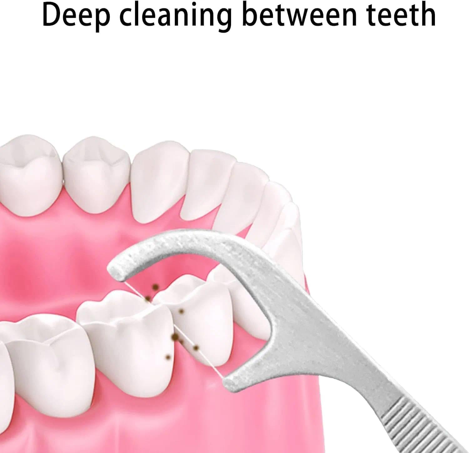 Dual-Function Dental Floss Picks, 40Pcs Food-Grade Polymer Teeth Cleaners, Braces Friendly with 4 Travel Cases for Family Use - Fengea image number 3