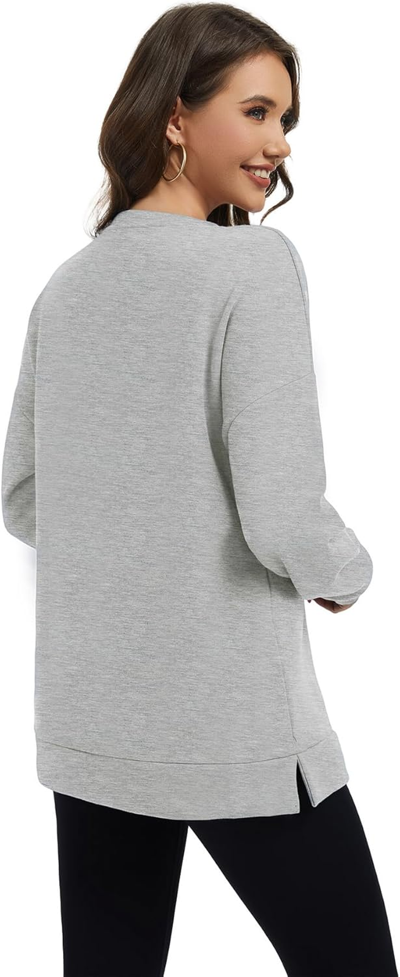 Smallshow Women'S Nursing Sweatshirt Tops Fleece Long Sleeve Breastfeeding Clothes