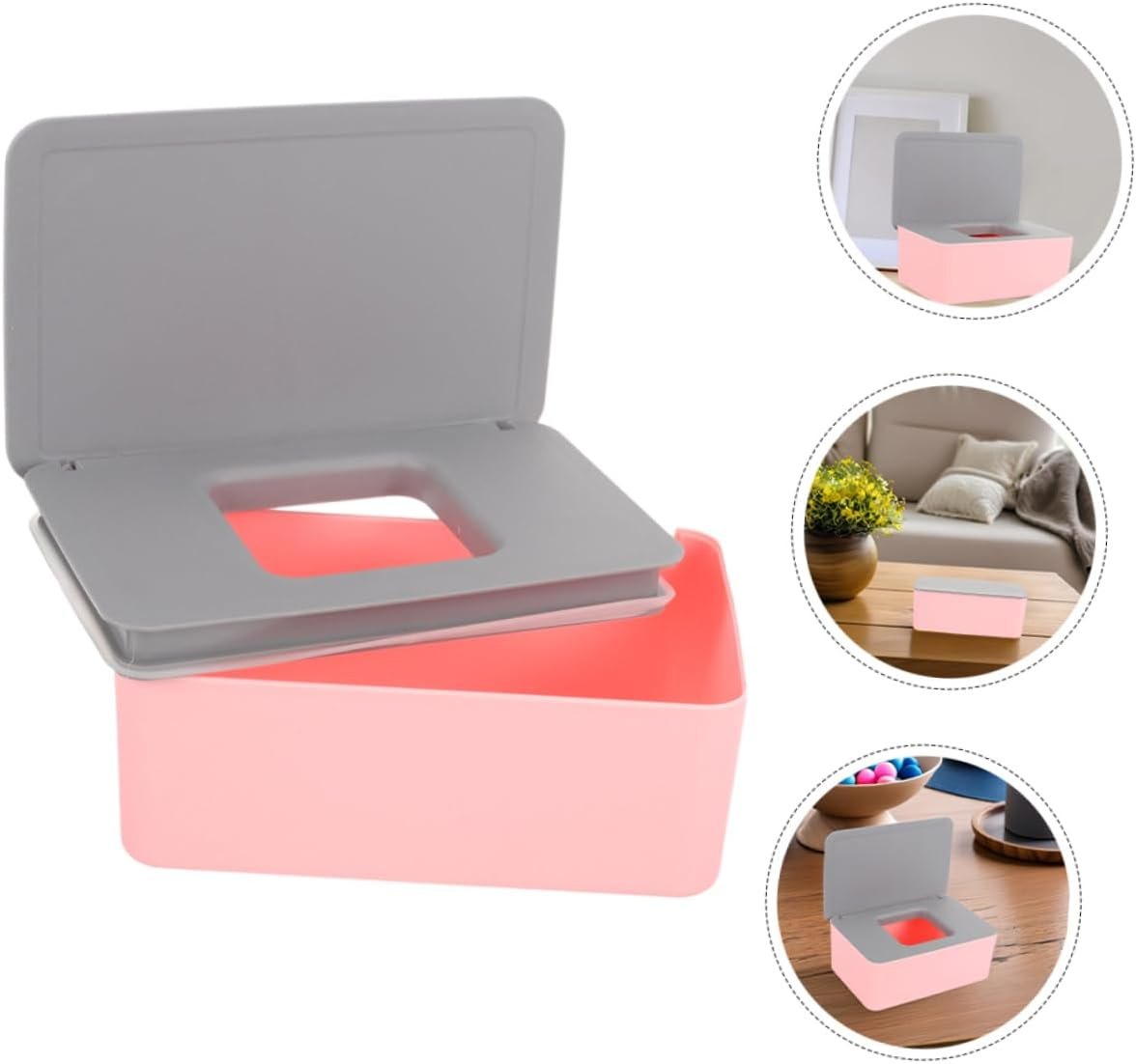 2Pcs Wet Napkin Container Sealed Wipe Dispenser Wipes Holder Case for Home Use image number 6
