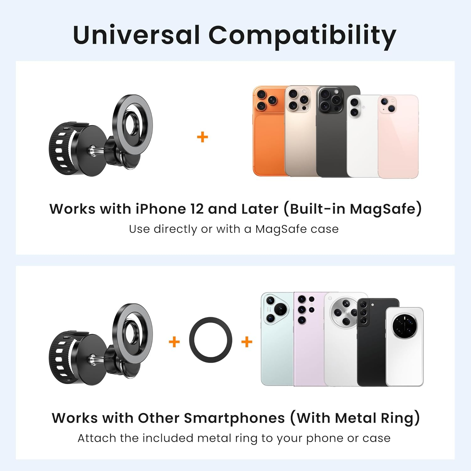 Itramax Stroller Phone Holder Mount,360&deg; Magnetic Phone Mount with Adjustable Strap,Gym Bike Handlebar Holder for Magsafe Iphone 17 16 15 14 13 12,Smartphones,Peloton,Treadmill,Pram,Shopping Golf Cart