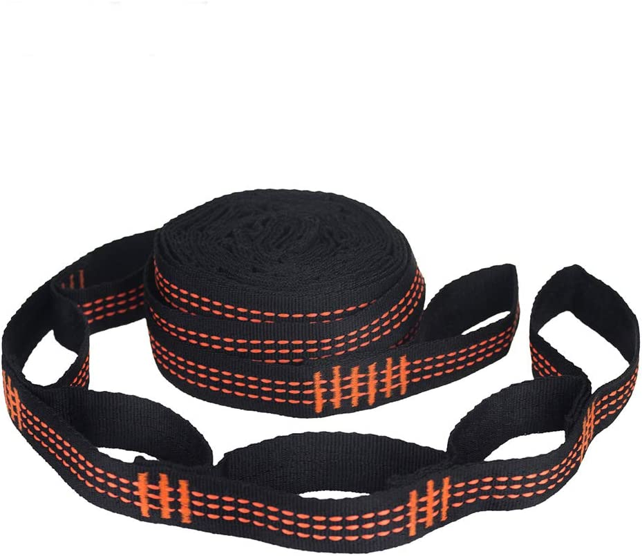 Hammock Strap High Strength Nylon Rope 2.8M*2PCS with 2PCS Strong Carabiners Adjustment Reinforced Yoga Belt Tree Rope image number 3