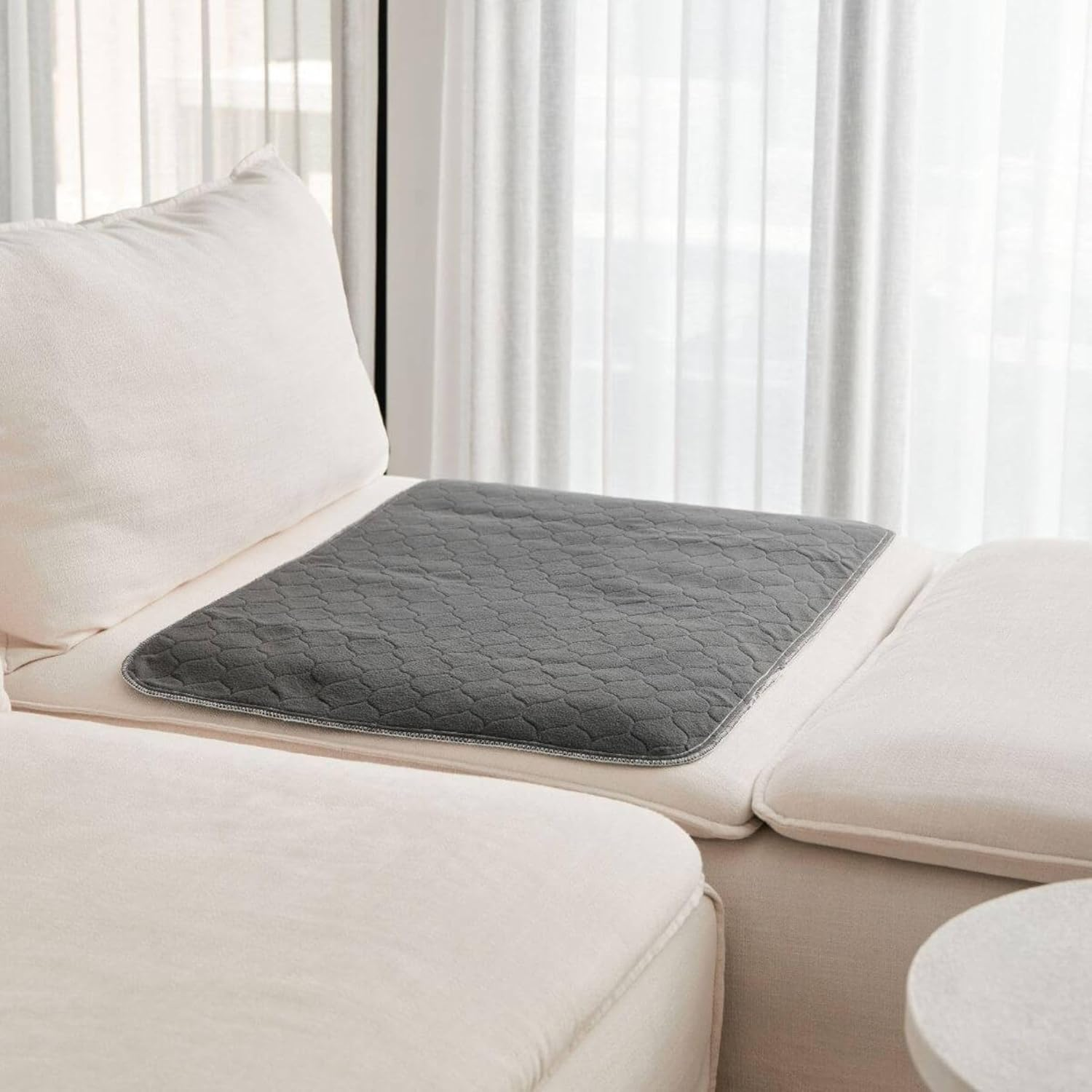 Invizi Non-Slip Mat 60X90Cm &ndash; Twin Pack of Washable Incontinence Mats with Grippy Base, Absorbs 1000Ml, Waterproof Protection for Bedsides, Chairs & Floors - Grey image number 1