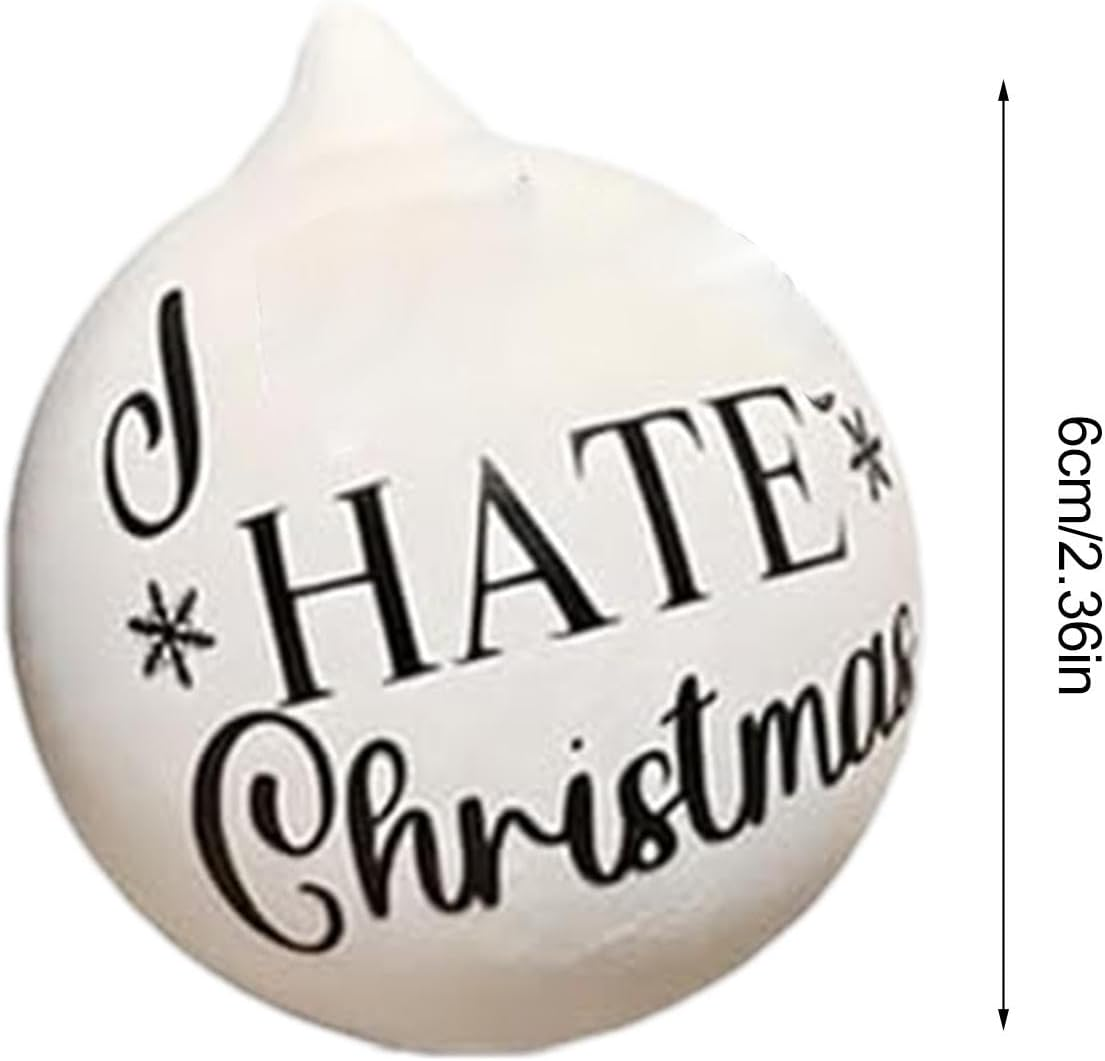 Christmas Funny Offensive Bauble | Rude Christmas Baubles | Hanging Christmas Tree Decorations with Humorous Phrases | Rude Baubles Ball Christmas Ornaments for Home Decor image number 4