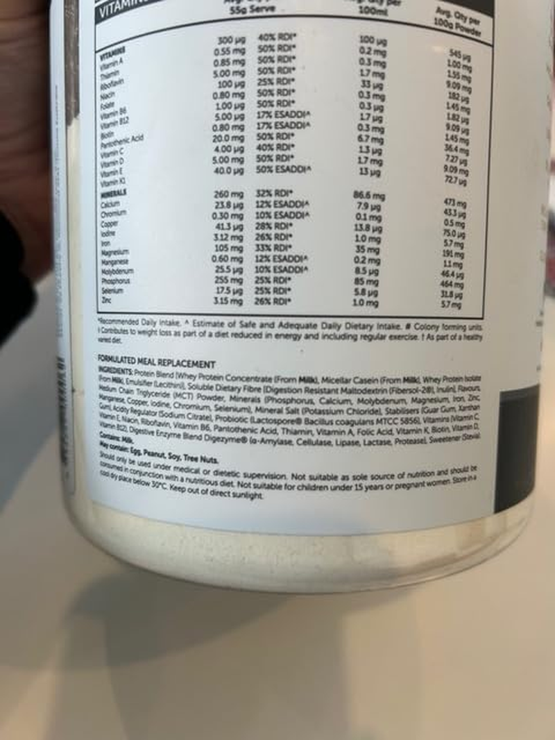 Formulite Protein Shake Tub 770G, High Protein Low Sugar Meal Replacement Shake Powder for Men and Women. VLCD (Very Low Calorie Diet) Shakes - (Creamy Vanilla) image number 1