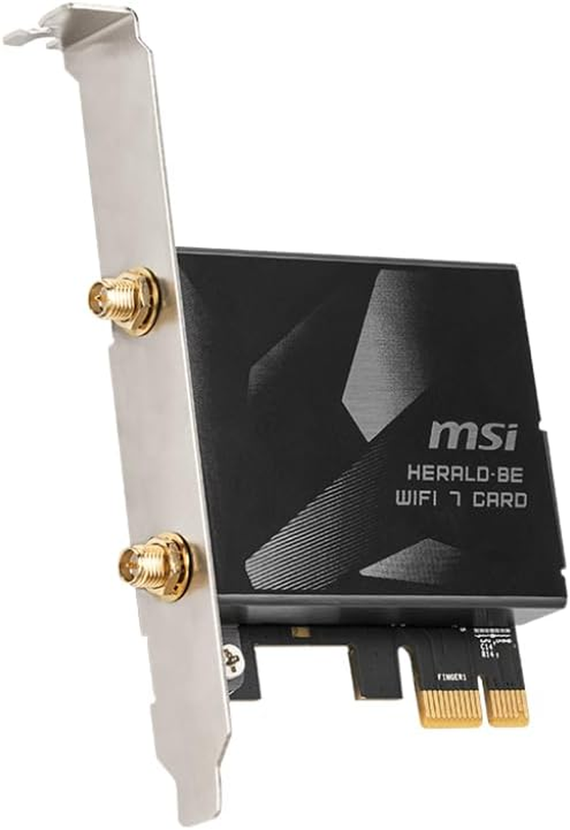 MSI Herald-Be WI-FI 7 MAX (Wi-Fi 7, 802.11BE, Bluetooth 5.4, Pcie, Multi-Link Operation Technology, External Antenna) image number 1