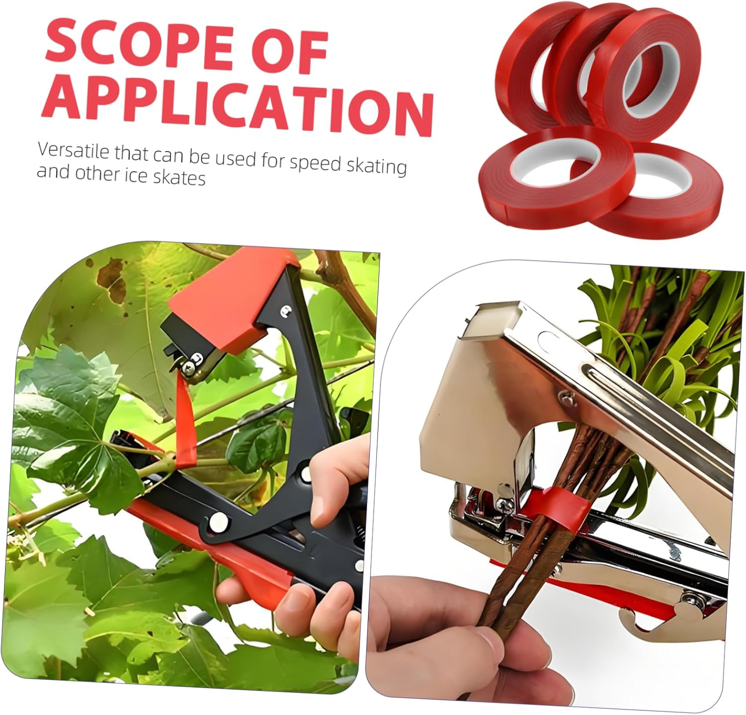 TINEASUR 10Rolls Garden Stretch Tie Tape Staples Plant Banding Machine for Plants Gardening Ties image number 6