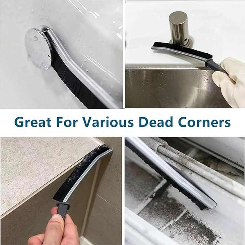 Gap Cleaning Brush Set, 4 Pieces, Hard Bristle Brushes for Window Track, Door, Kitchen, Household Cleaning image number 4