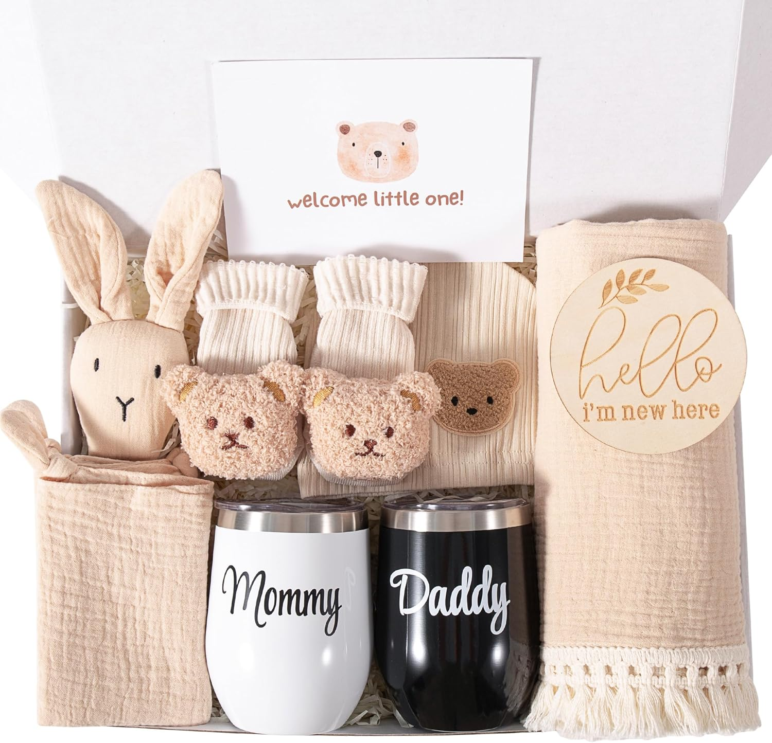 New Mom Gifts, Gender Reveal Gifts for Parents to Be, Pregnancy Gift Set for Expecting Mom, First Time Moms Gift Ideas, New Parents Gifts for Couples, New Baby Gift Basket for Baby Shower