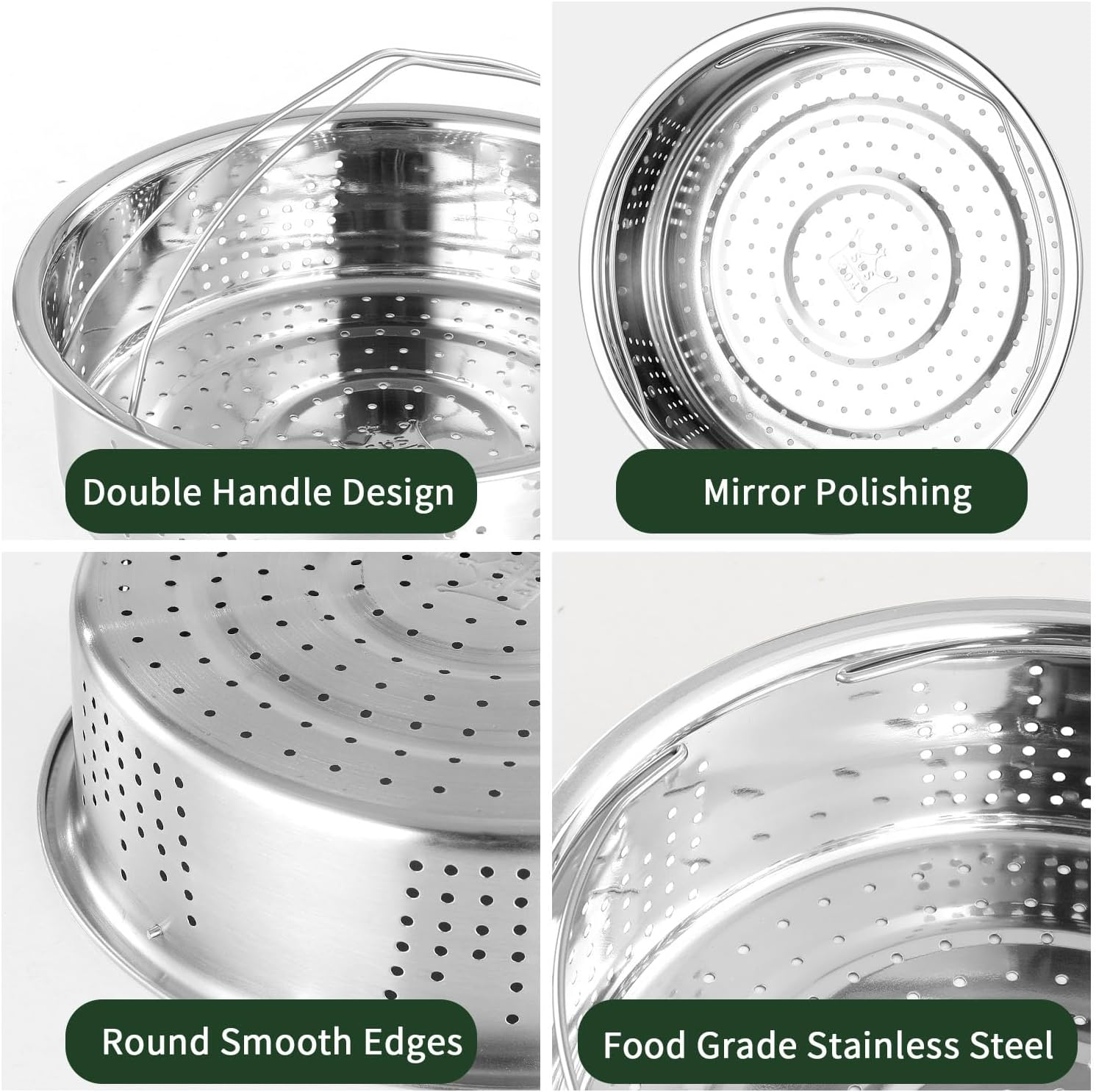 Steamer Basket,Steamer Basket Insert for 6,8 Pots (Big Hole) image number 4