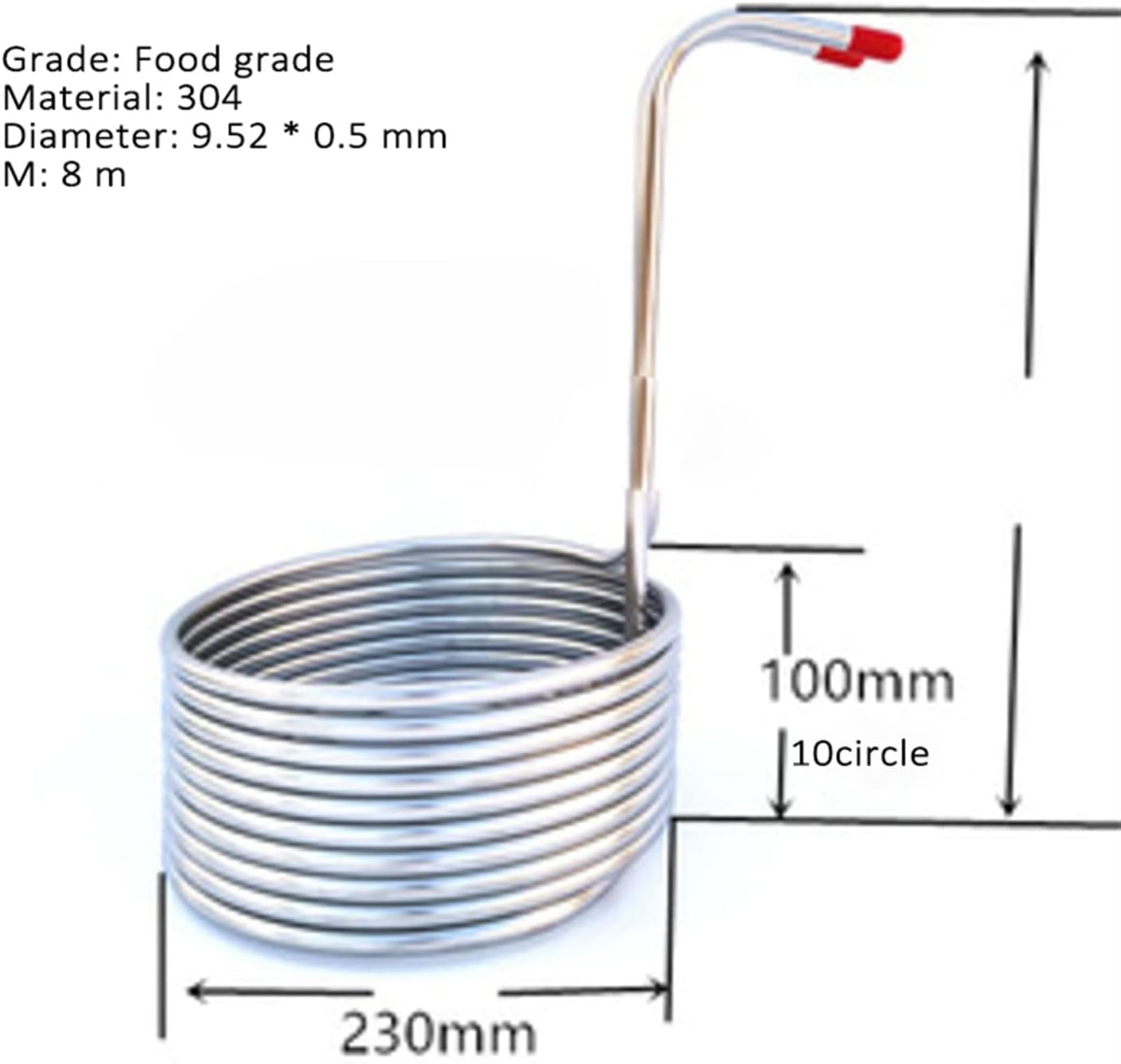 Wort Chiller, 304 Stainless Steel Beer Cooling Coil ，Home Brewing Immersion Wort Chiller Pipe Bar Wine Making Machine image number 4