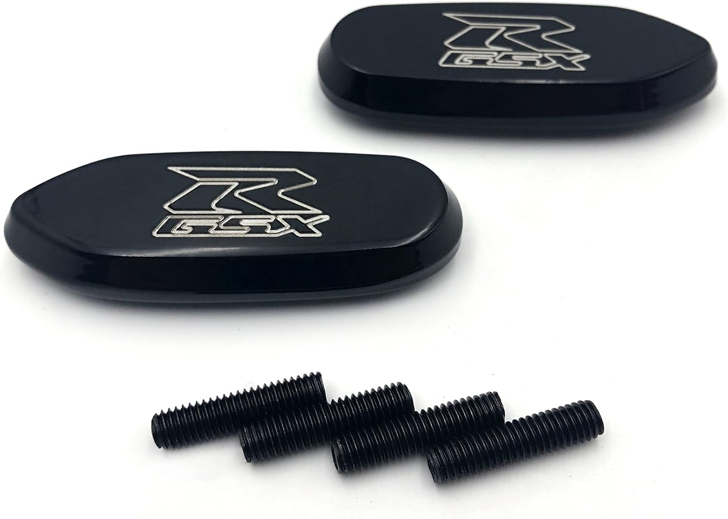 HTTMT MT222-010- Mirror Block off Base Plates Compatible with Gsxr 600 750 1000 Gsx-R 2006-2008 Black