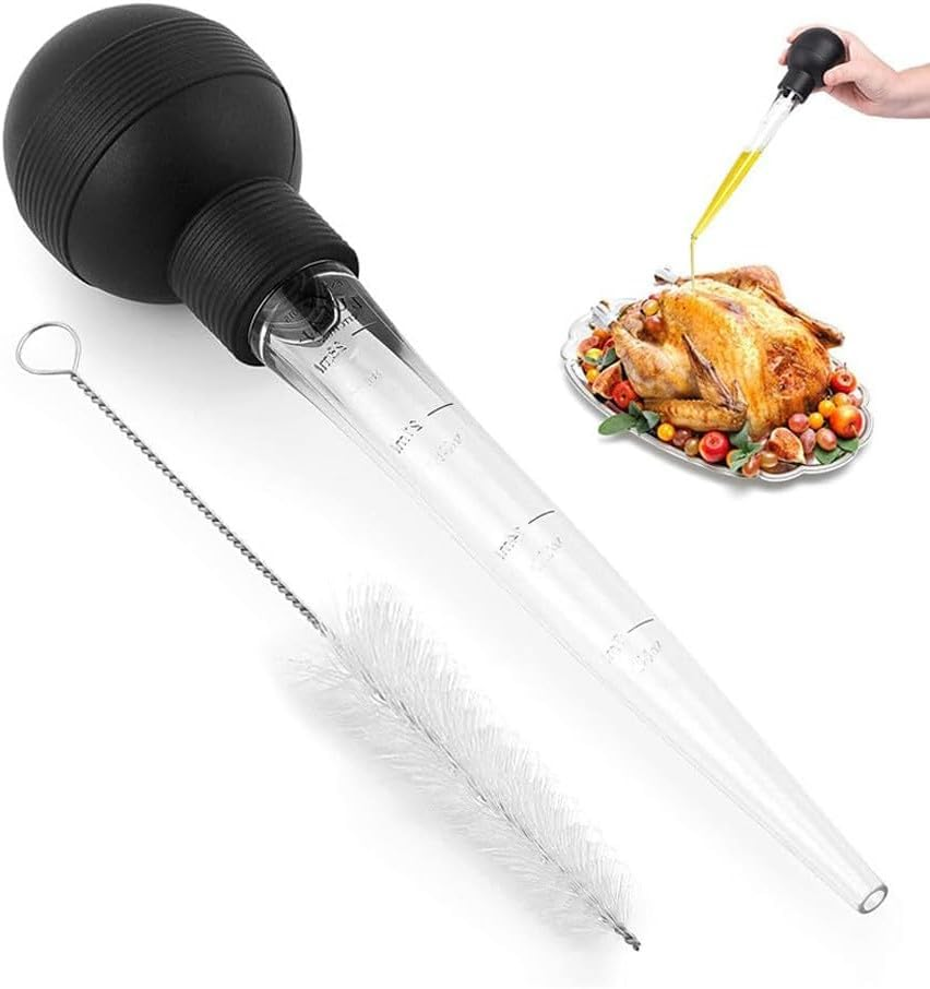 1Pclargeturkey Baster Meatinjector Syringewith Cleanbrush,Turkey Baster Pipette Turkey Baster Syringe Turkey Baster Pipetteturkeybaster Pipette Meat Baster Syringe Rubber Butter Baster Syringe image number 3