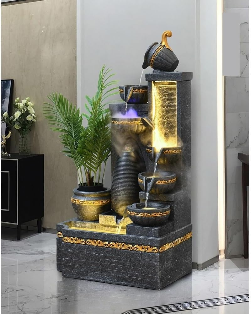 Outdoor Fountain Attracts Wealth Water Curtain Living Room Courtyard Scenery 146Cm High European Style Light Luxury Flowing Ornament image number 3