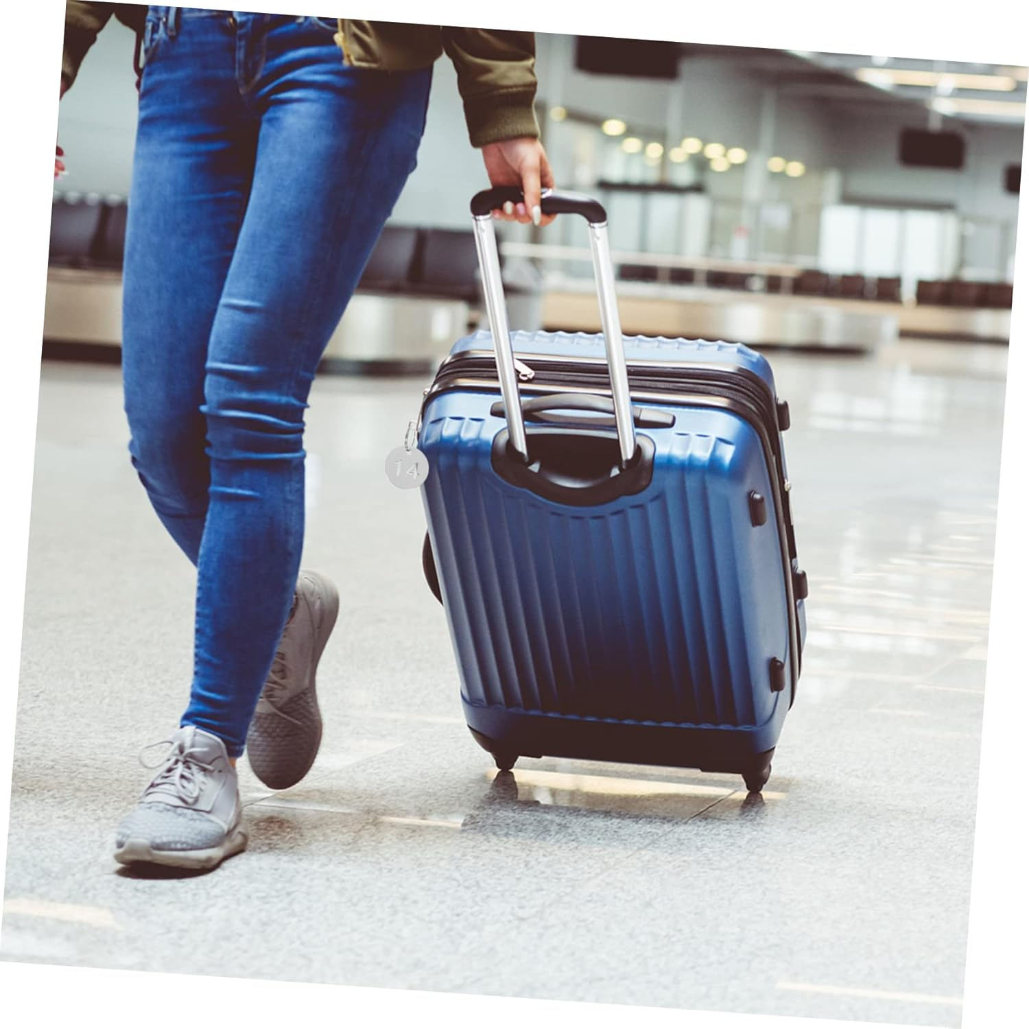 COMPUKAS 20Pcs Key Tags Stainless Steel DIY Key Identifiers Luggage Bags Lockers Lightweight Durable Labels image number 2