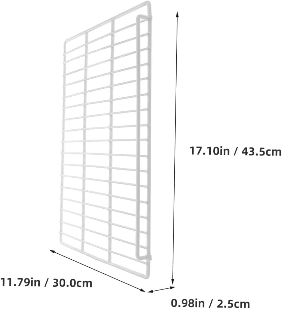 Commercial Freezer Refrigerator Iron Wire Divider with Mesh Design for Organizing Storage Space, White Shelf Partition 43.5X30CM