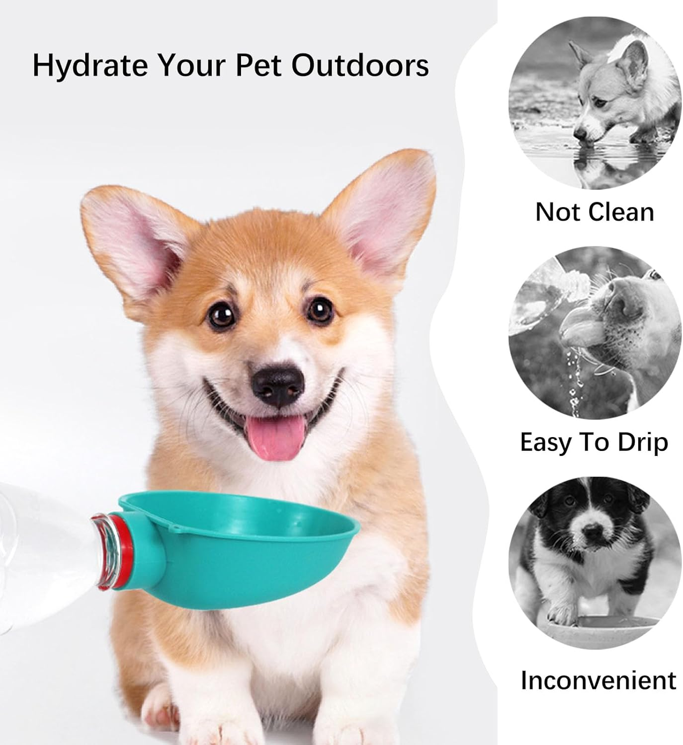 Pet Water Bottle, Pet Water Bottle, Dog Water Bottle, Water Bottle for Pets, for Dogs, Cats, Outdoor Walks, Hiking (Water Bottle Not Included) image number 1
