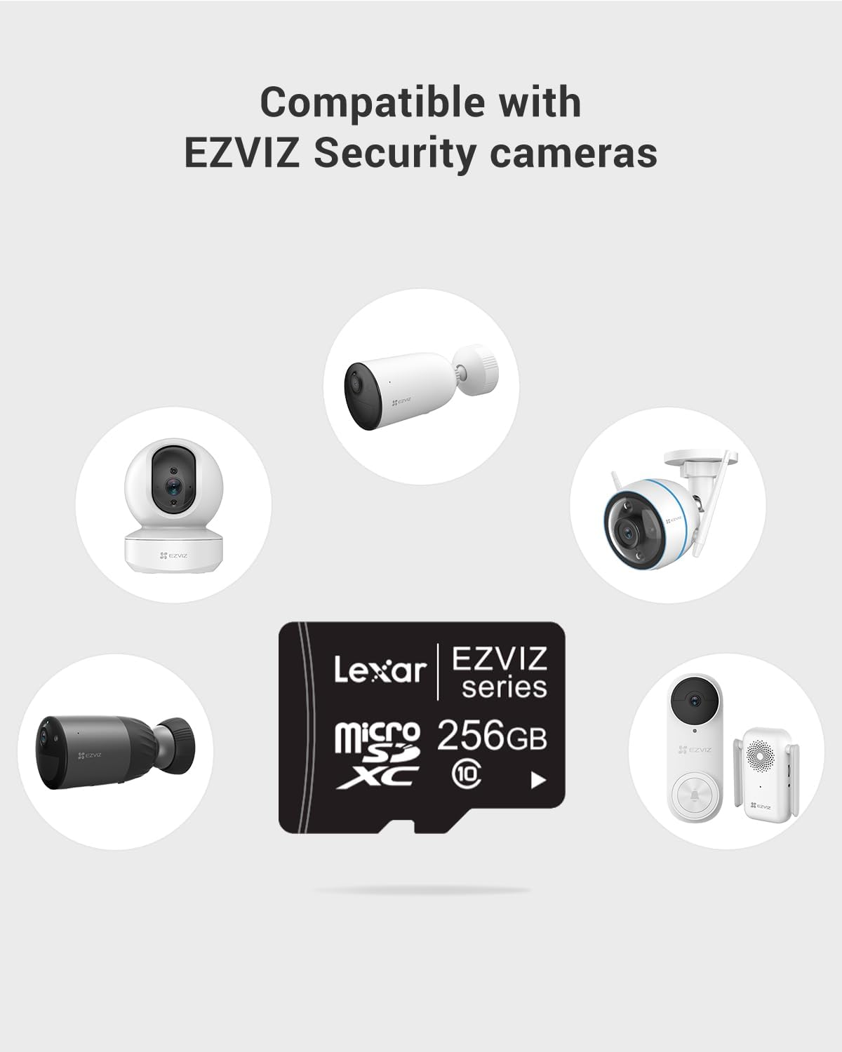 EZVIZ Ultra Micro SDXC Class 10 Memory Card 256GB Compatible to EZVIZ Security Cameras（Sd Card 256GB