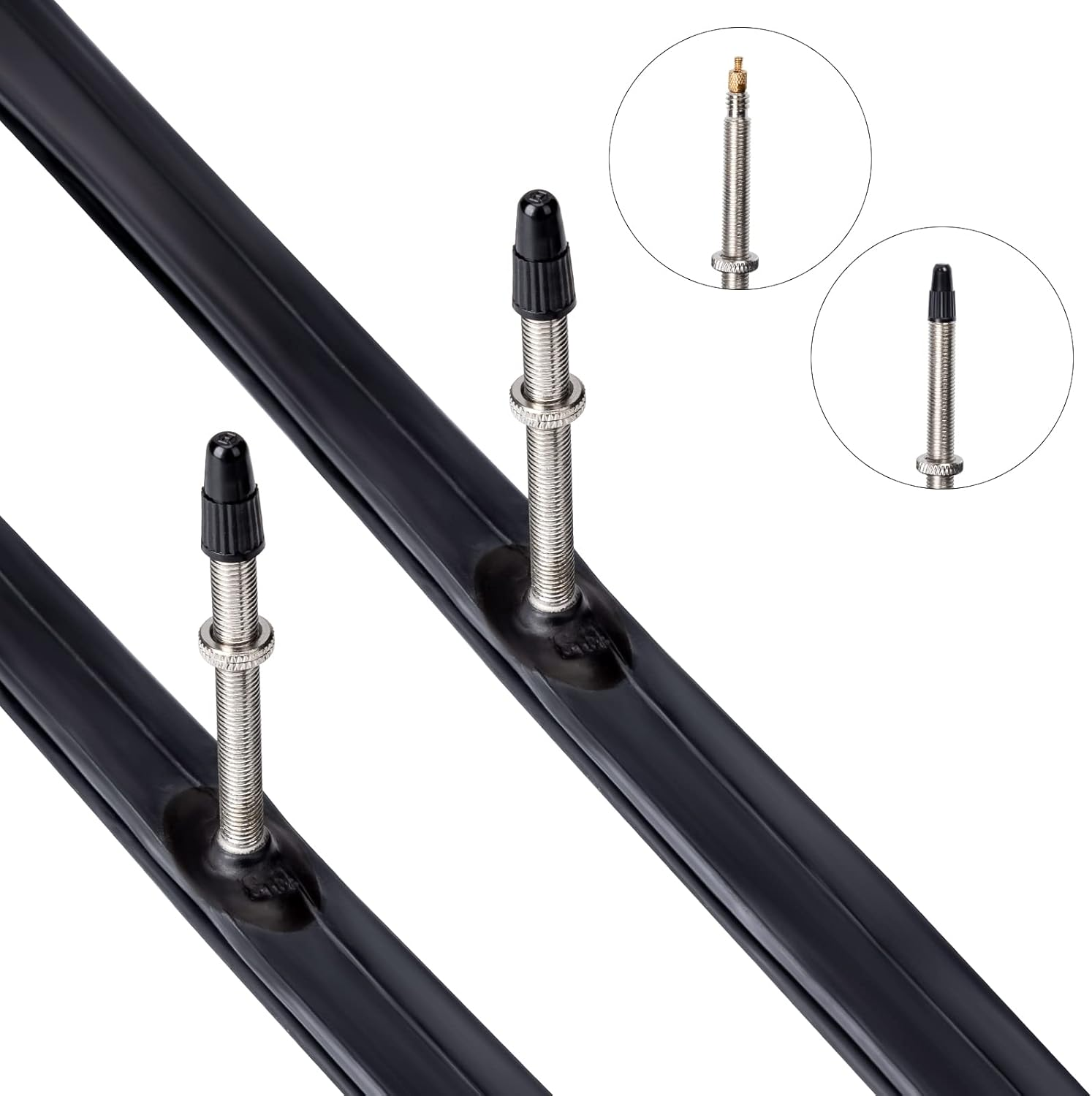 Yunscm 2 Pcs 700X25C Bike Tubes Heavy Duty,700X18C/23C/25C Bike Inner Tubes Presta Valve 60Mm,700X23C Tubes,700X25C Tubes,Road Bike Tubes 700X25C,700X25C Bicycle Tubes