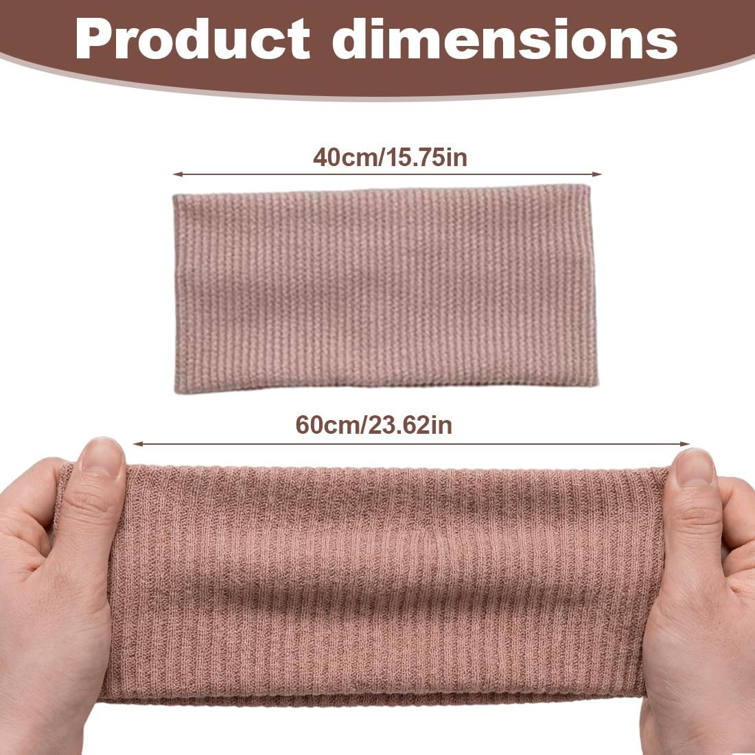 ZORVYN 3 Pieces Women'S Summer Cotton Headband Non-Slip Hair Bands Elastic Sweat Soft Hair Band Hair Accessories Women for Yoga Workout Running Sports image number 4