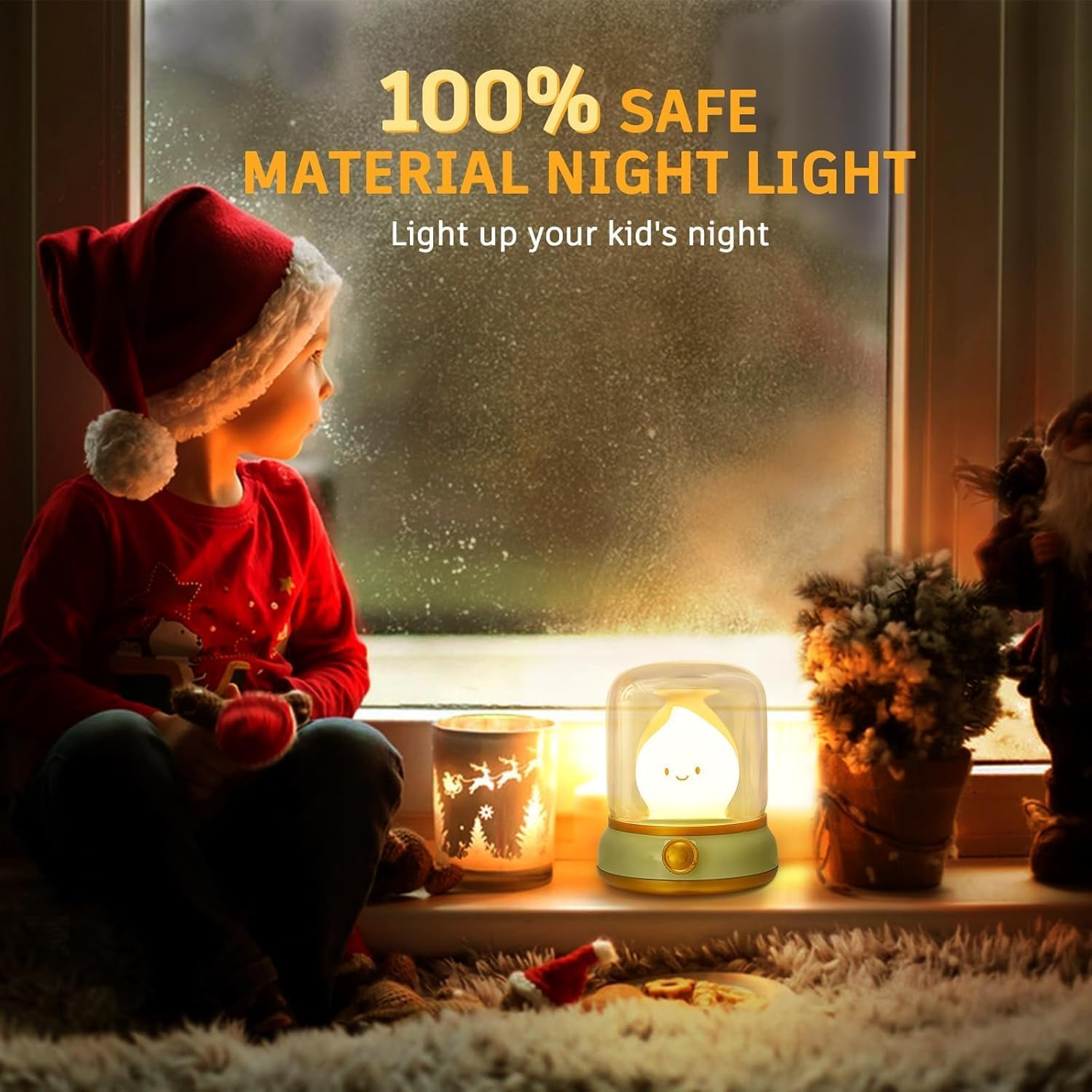 Annber Night Light for Kids Cute Kerosene Lamp 2 Modes Portable Small Light with Timer Rechargeable LED Candlelight Bedroom Night Light for Children Boy Girl Baby