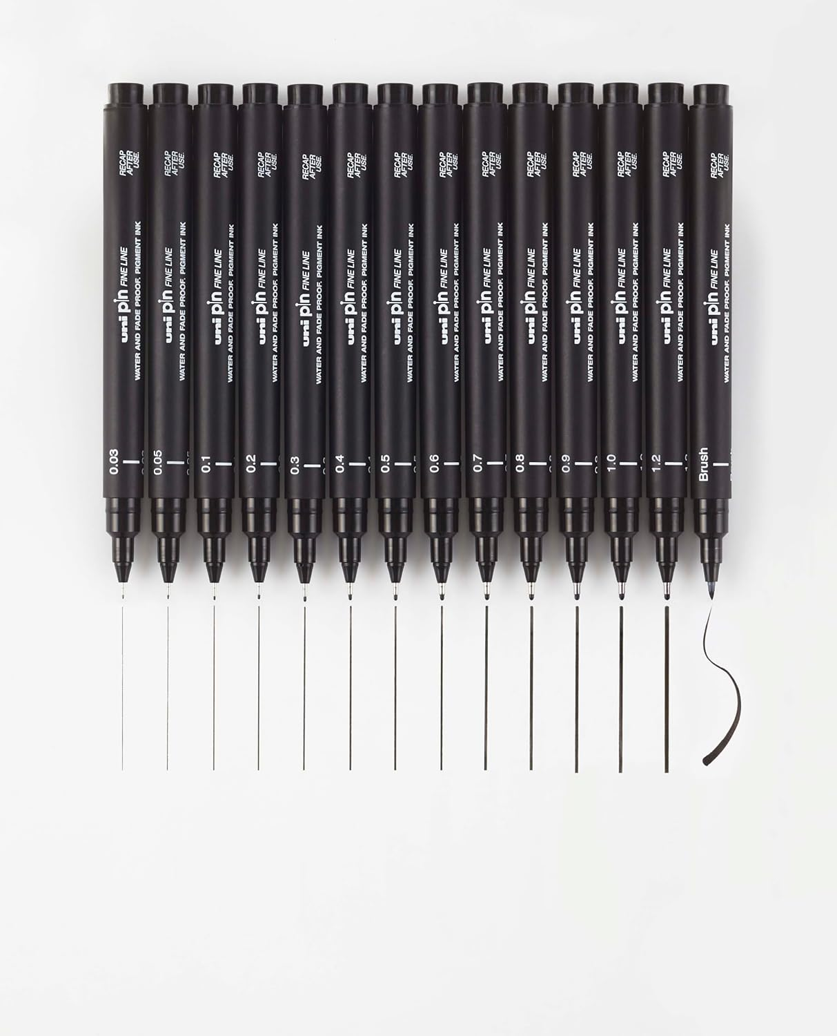 Uni-Ball Set of 5 Calibrated Markers 0.8Mm Tip Black, Grey and Sepia Set image number 4