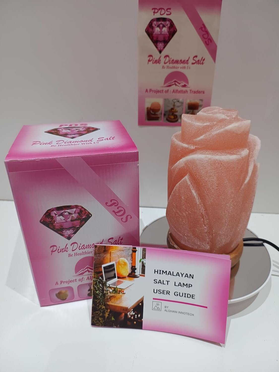 Advanced Design Himalayan Lotus Salt Lamp 100% Authentic, Handcrafted from the Foothills of the Himalayas Beautifully Hand Craft Complete Electric Fitting &ndash; Quality Guaranteed image number 2