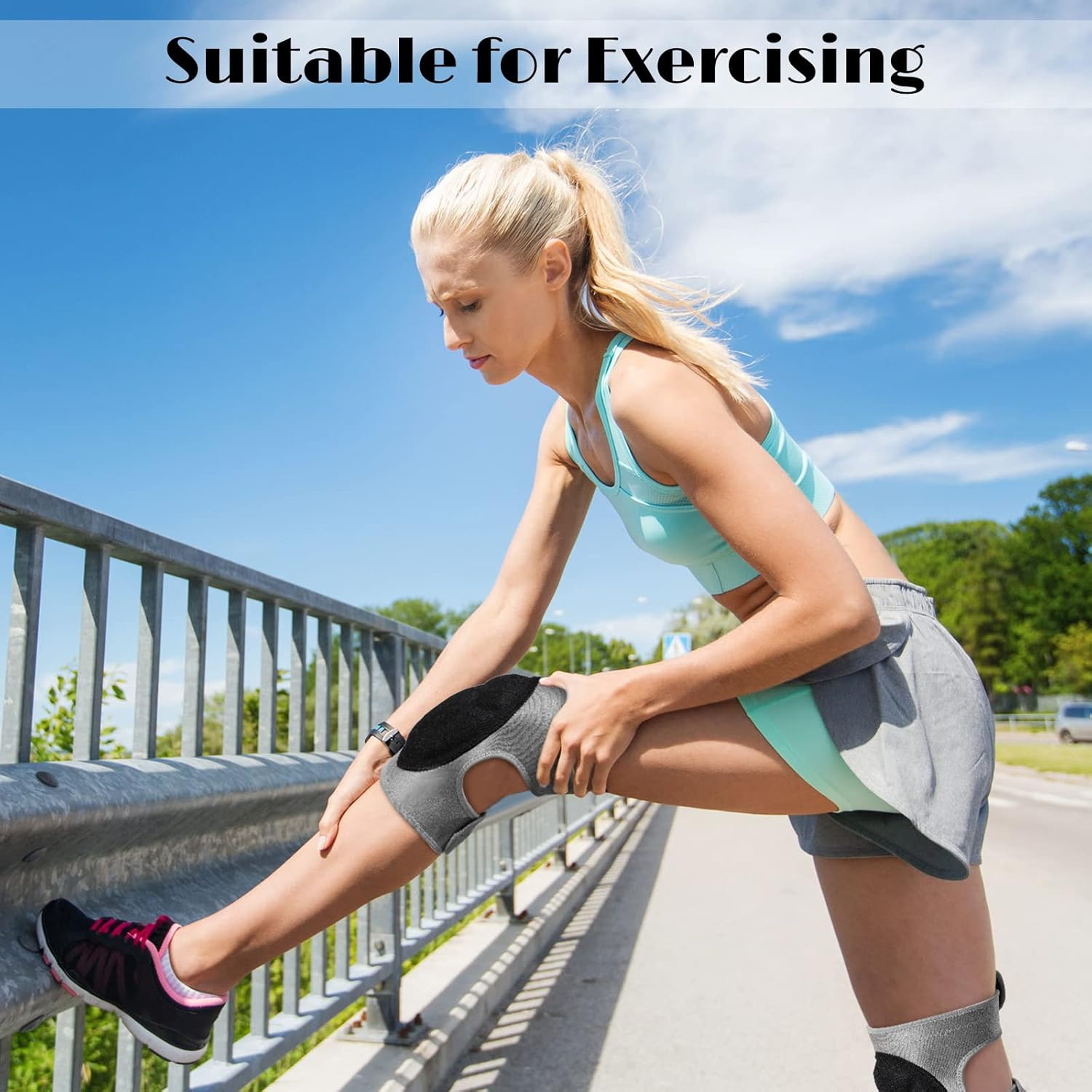 2 Pairs Knee Pads for Gardening Cleaning Knee Pads Knee Pads for Men Construction Work Kneepads with Thick Foam, anti Slip Collision Avoidance Kneepads for Garden Construction Flooring (Gray, Pink) - Black, Gray image number 4