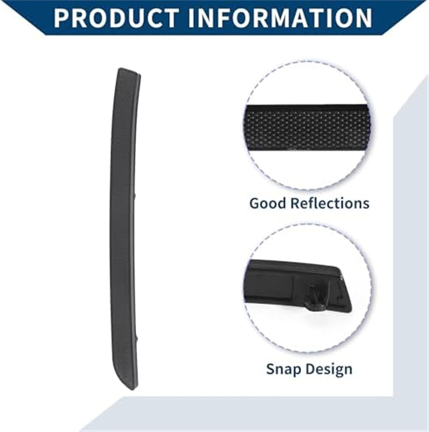 No.7E0945105A7E0945106A Bumper Reflector, for VW, Transporter T5 2012-2016 Rear Left Right Side Markerdurable Absblack Rear Bumper Reflector image number 6