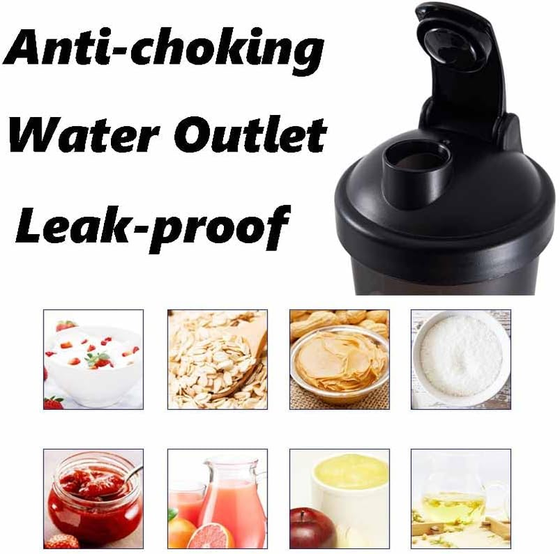 Protein Shaker Bottle - Shaker with Stainless Steel Mixing Ball, BPA - and Dehp-Free, Leakproof Flip on Lid - Perfect for Mixing Powdered Supplement Shakes - 400Ml (Pink) - Pink image number 3